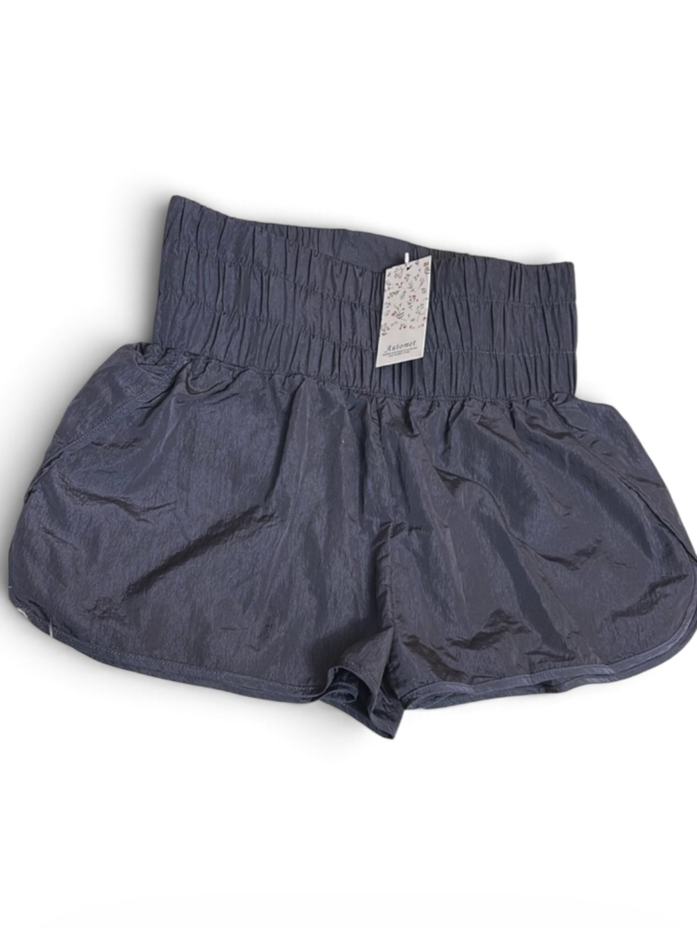 NWT Automet Dark Navy Blue High Waist Shorts Size L